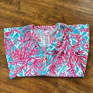 Lilly Pulitzer Pink and Blue Coral Dress